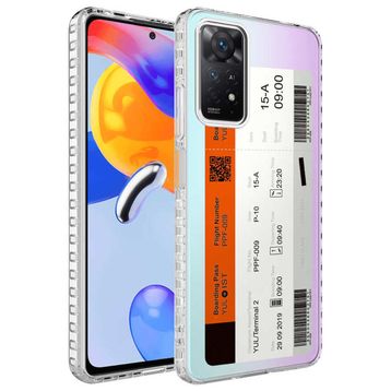 Zore Xiaomi Redmi Note 11 Global Airbag Kenarlı Renkli Desenli Silikon Elegans Kapak Kılıf