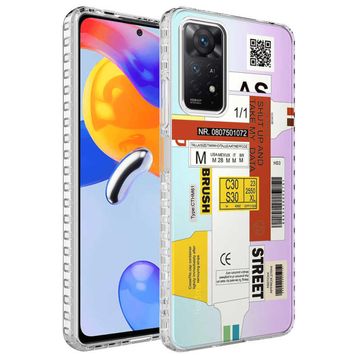 Zore Xiaomi Redmi Note 11 Global Airbag Kenarlı Renkli Desenli Silikon Elegans Kapak Kılıf