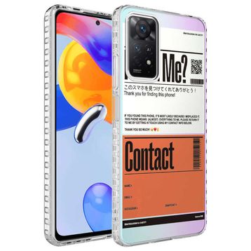 Zore Xiaomi Redmi Note 11 Global Airbag Kenarlı Renkli Desenli Silikon Elegans Kapak Kılıf