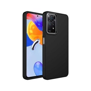Zore Xiaomi Redmi Note 11 Global Metal Çerçeve ve Buton Tasarımlı Silikon Luna Kapak Kılıf