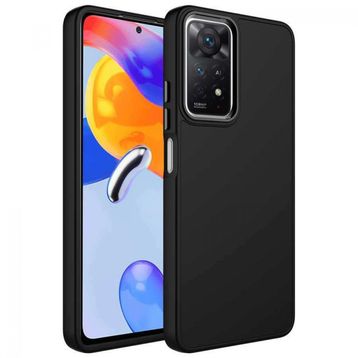 Zore Xiaomi Redmi Note 11 Global Metal Çerçeve ve Buton Tasarımlı Silikon Luna Kapak Kılıf