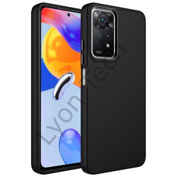 Zore Xiaomi Redmi Note 11 Global Metal Çerçeve ve Buton Tasarımlı Silikon Luna Kapak Kılıf