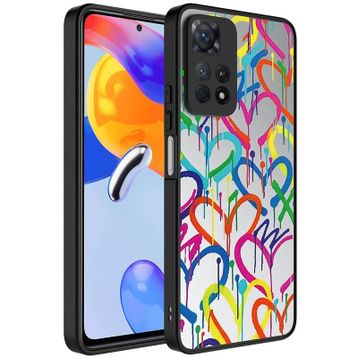Zore Xiaomi Redmi Note 11 Pro 5G Aynalı Desenli Kamera Korumalı Parlak Mirror Cep Telefonu Kılıfı