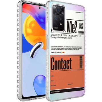 Zore Xiaomi Redmi Note 11S Global Airbag Kenarlı Renkli Desenli Silikon Elegans Kapak Kılıf