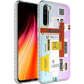 Zore Xiaomi Redmi Note 8 Airbag Kenarlı Renkli Desenli Silikon Elegans Kapak Kılıf