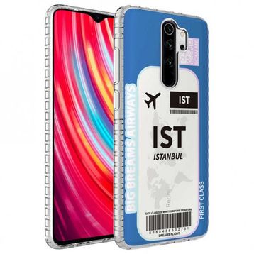 Zore Xiaomi Redmi Note 8 Pro Airbag Kenarlı Renkli Desenli Silikon Elegans Kapak Kılıf