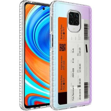 Zore Xiaomi Redmi Note 9 Pro Airbag Kenarlı Renkli Desenli Silikon Elegans Kapak Kılıf