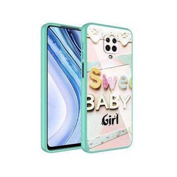 Zore Xiaomi Redmi Note 9 Pro Kamera Korumalı Desenli Sert Silikon Epoksi Kapak Kılıf
