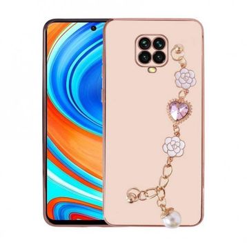 Zore Xiaomi Redmi Note 9 Pro Kılıf El Tutamaçlı Kamera Korumalı Taka Silikon Kapak - Rose Gold Kılıf