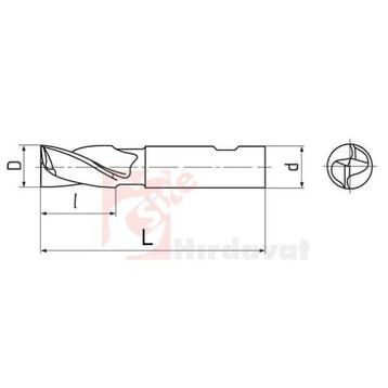 ZPS-FN DIN 327 2Z Alüminyum İçin 16 mm Kısa Delik Frezesi