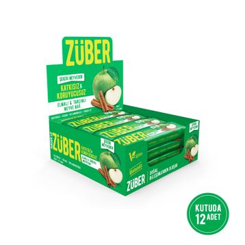 Züber 40 gr Elmalı ve Tarçınlı Meyve Bar (12 adet)