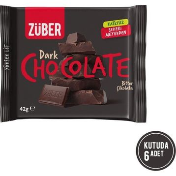 Züber 42 gr Bitter Çikolata (6 adet)