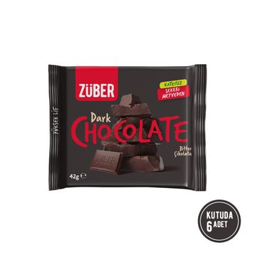 Züber 42 gr Bitter Çikolata (6 adet)