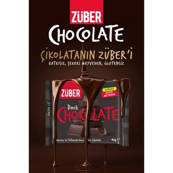 Züber 42 gr Bitter Çikolata (6 adet)