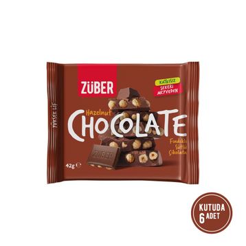 Züber 42 gr Fındıklı Sütlü Çikolata (6 adet)