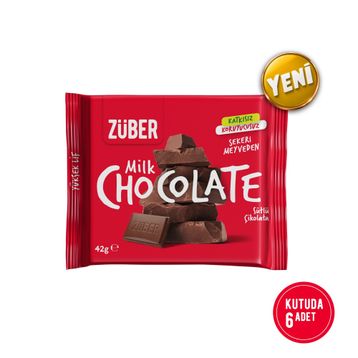Züber 42 gr Sütlü Çikolata (6 adet)