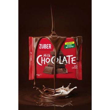 Züber 42 gr Sütlü Çikolata (6 adet)