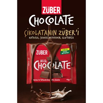 Züber 42 gr Sütlü Çikolata (6 adet)