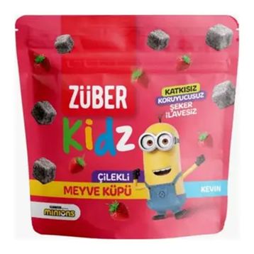 Züber 49 Gr Kidz Meyve Küpü Çilekli Şeker Ilavesiz Sağlıklı Atıştırmalık