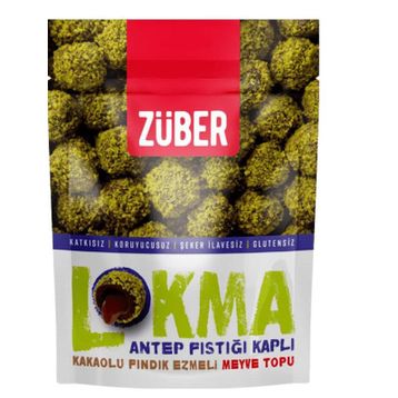 Züber 96 gram Lokma Antep Fıstığı Kaplı Meyve Topu