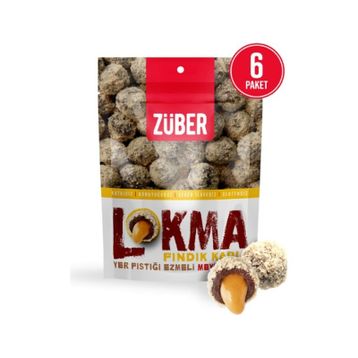 Züber Lokma Fındık Kaplı Fıstık Ezmeli 96 gr Meyve Topu (3 adet)