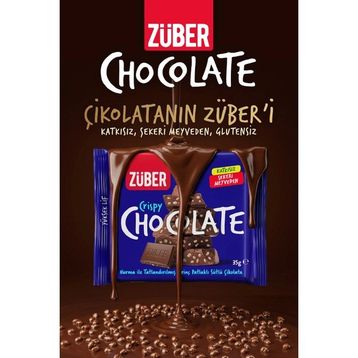 Züber Pirinç Patlaklı 35 gr Sütlü Çikolata (6 adet)