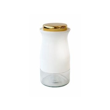 Zücev Sembol Kitchen Art-115 20 Cm Beyaz Vakum Kapaklı Kavanoz