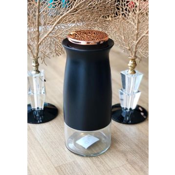 Zücev Sembol Kitchen Art-135 25 Cm Siyah Vakum Kapaklı Kavanoz