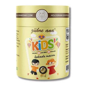 Zühre Ana 240 gr Kids Arı Sütü Pekmez Bal ve Vitamin Katkılı Kakaolu Macun