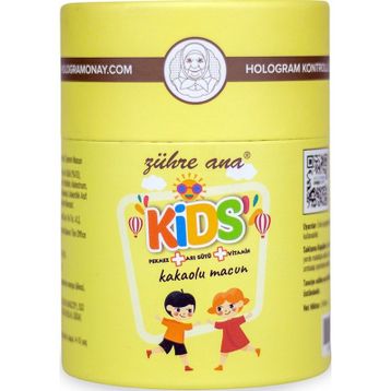 Zühre Ana 240 gr Kids Arı Sütü Pekmez Bal ve Vitamin Katkılı Kakaolu Macun