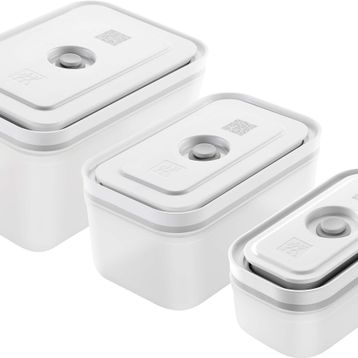 Zwilling Fresh & Save S M L Yarı Şeffaf Gri Vakumlu Saklama Kabı Seti