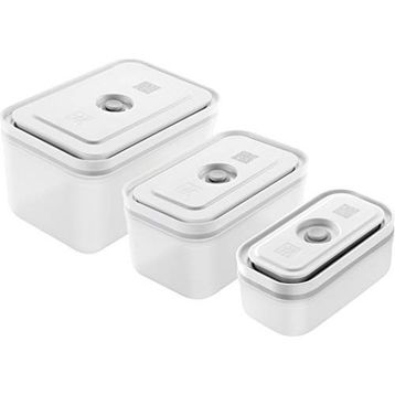 Zwilling Fresh & Save S M L Yarı Şeffaf Gri Vakumlu Saklama Kabı Seti