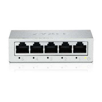 Zyxel GS-105B V5 5 Port 10/100/1000 Gigabit Ethernet Metal Kasa Mini Desktop Switch