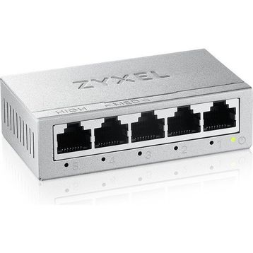 Zyxel GS-105B V5 5 Port 10/100/1000 Gigabit Ethernet Metal Kasa Mini Desktop Switch