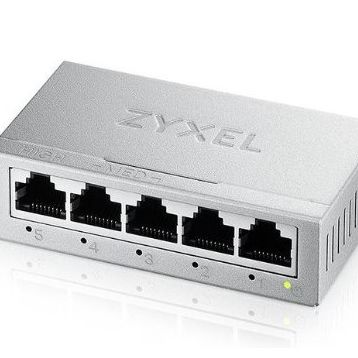 Zyxel GS-105B V5 5 Port 10/100/1000 Gigabit Ethernet Metal Kasa Mini Desktop Switch
