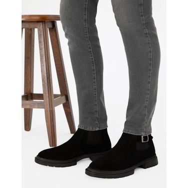 Pierre Cardin 50298492-VR046 Erkek Siyah Süet Deri Bot