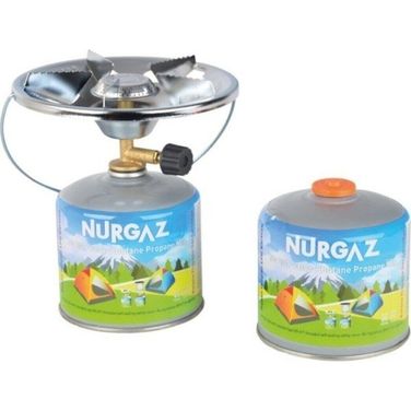 Nurgaz 450 gr 2 Adet Kartuş Güçlü Paslanmaz Brülör Olympos Kamp Ocağı