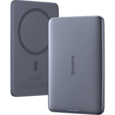 Baseus PicoGo AM41 Ultra Slim Gri 5000 mAh Hızlı Şarj MagSafe Powerbank