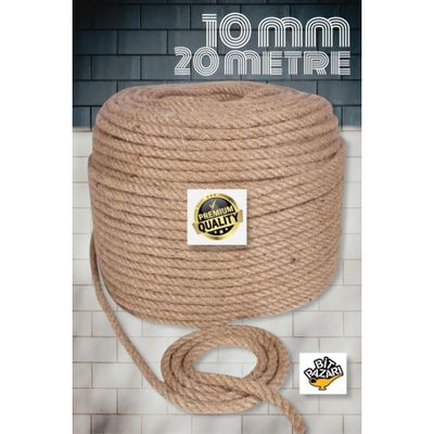 izmir Bitpazarı Jüt Halat ip 10mm 20 metre , kendir ip , Hasır ip - Dekor ipi