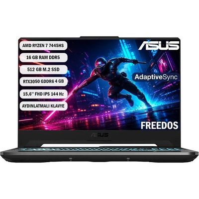 Asus TUF Gaming A15 FA506NCG-HN286 Ryzen 7 7445HS 16 GB RAM 512 GB SSD RTX 3050 FreeDOS 15.6 inç Gaming Laptop