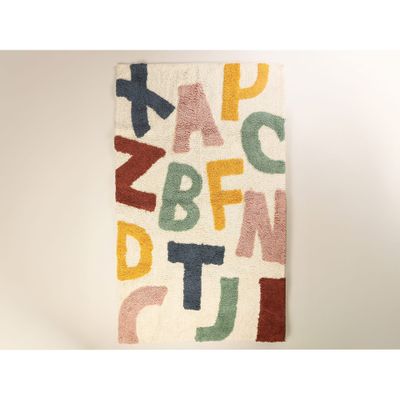 Porland Alphabet 90x150 cm Bebek Çocuk Pamuk Tuft Halı