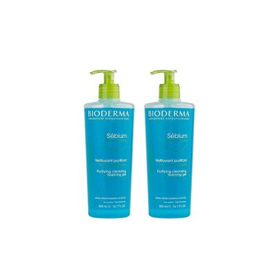 Bioderma Sebium Foaming 2x500 ml Yüz Temizleme Jeli