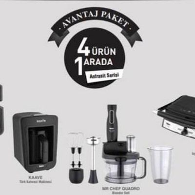 Fakir Avantaj Paketi Antrasit 4'lü Elektrikli Çeyiz Seti