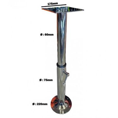 Masa Ve Koltuk Ayağı 2 Kademeli Krom 53-90cm Tekne, Yat Ve Karavan