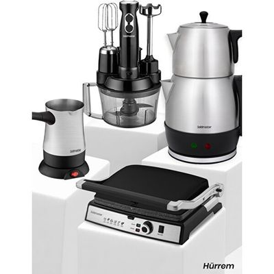 Goldmaster Hürrem Elektrikli Mutfak Çeyiz Seti 4 Lü Evlilik Paketi Inox - Gri