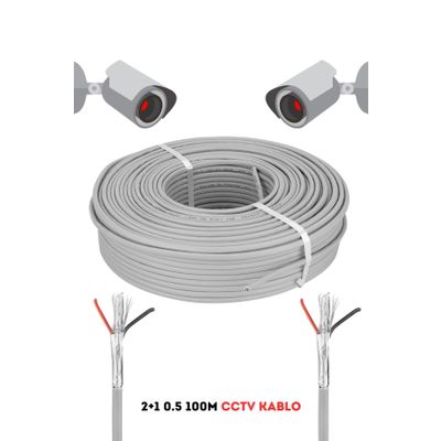 Fury 2+1 0.5 Mm 100 Metre Cctv Kablo Guvenlik Kamera Kablosu
