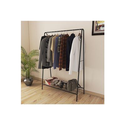 Metallica Concept Oval Telli Siyah Butik Elbise Askısı Ayaklı Askılık Konfeksiyon Askılık