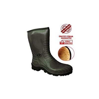 PALALI Pvc Soğuk Hava Iş Av Outdoor Kar Çizmesi - Peluş Astar - Kaymaz - Su Geçirmez