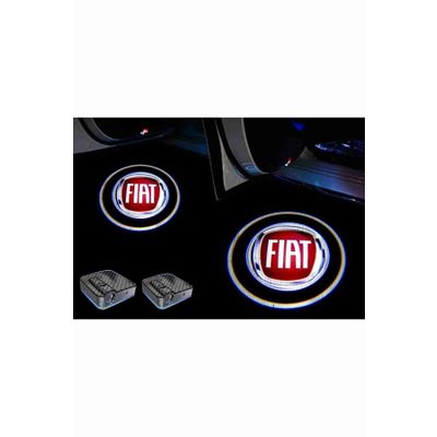 Otoaction OTOACTİON Fiat Araçları Için Pilli Yapıştırmalı / MEsafe Sensörlü Kapı Altı Led Logo / Projektör