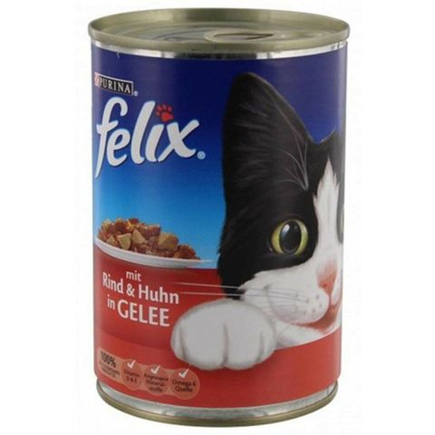 Felix Sığır Etli ve Tavuklu 2x400 gr Yetişkin Konserve Kedi Maması